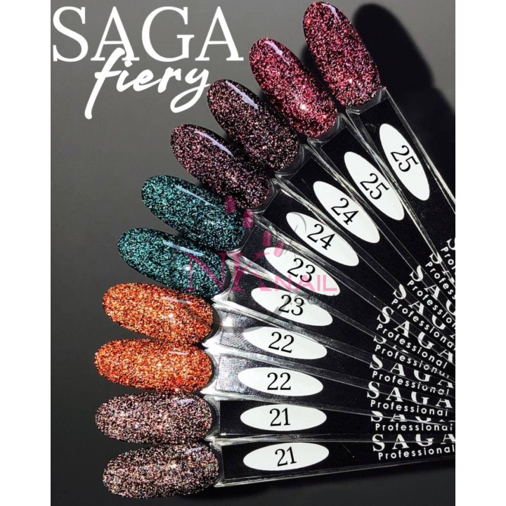 Гель-лак Saga Fiery gel №21, 10 мл TPO free